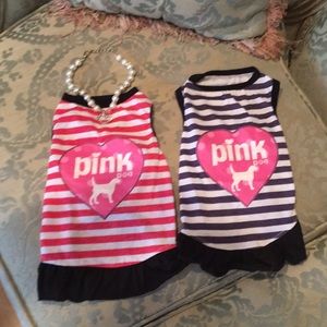 Dog dresses and matching necklace size medium
